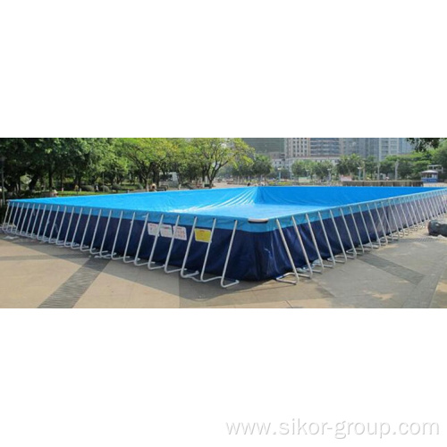 New Design Large Size Custom-made Rectangular Metal Frame Pool Popular Family Backyard Above Ground Frame Swimming Pool